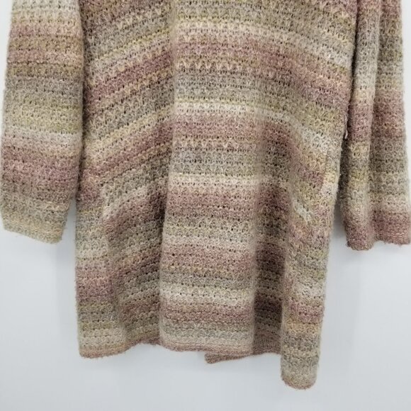 J. Jill Wool Alpaca/Wool Blend Button Cardigan Sweater M Petite Cottagecore Boho - Picture 10 of 12
